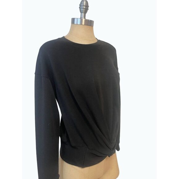 Magaschoni Black Jersey Pullover Twist Front Top XS - Picture 2 of 5